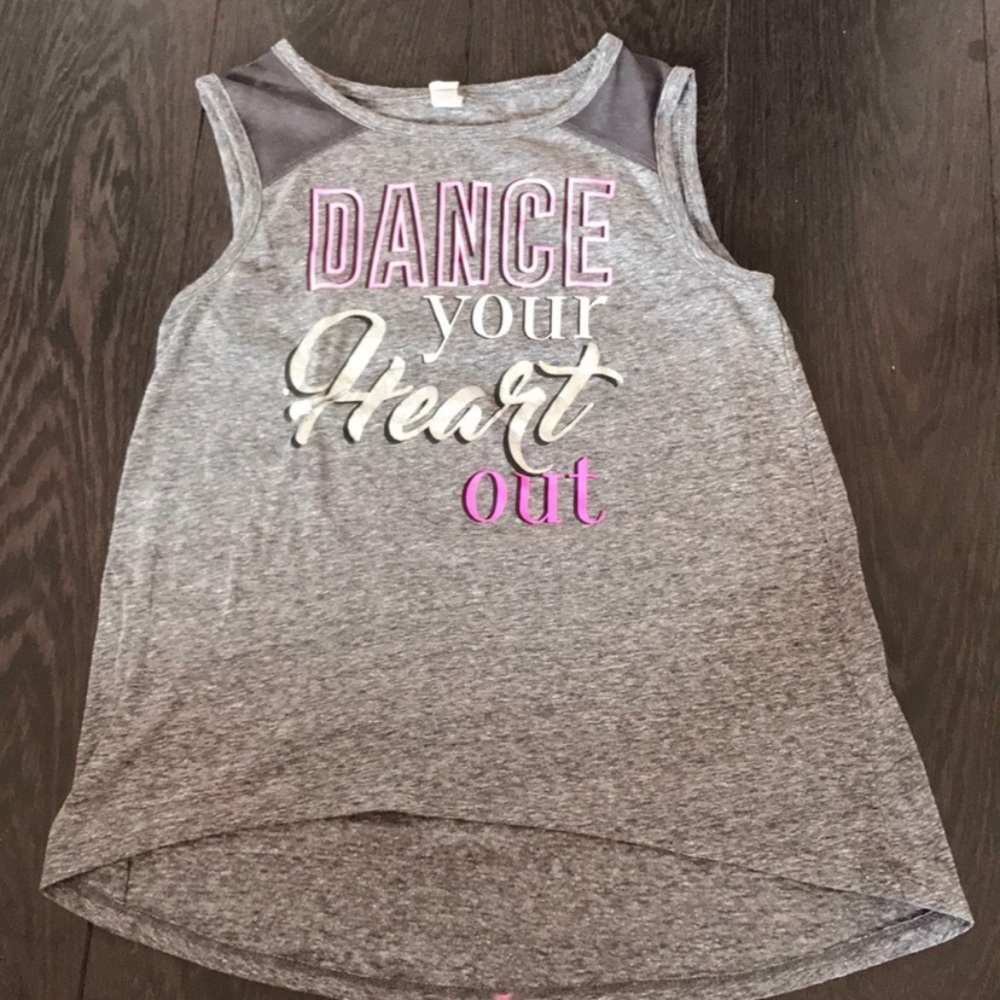 Girls athletic wear dance shirt